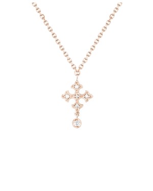 David Mann — Bijoutier à Liège - Pendentif Stone Paris Passion croix en or rose et diamants