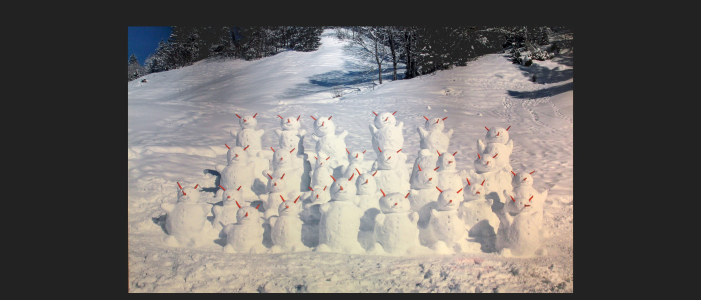 David Mann — Bijoutier à Liège - Olaf Breuning photographie Snowmen wide