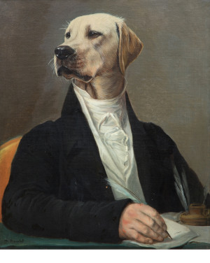 David Mann — Bijoutier à Liège - Thierry Poncelet aristochien tableau golden retriever